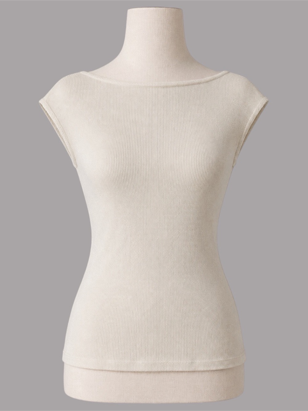 Motel Rocks Nova Top in Shimmer Rib Ivory